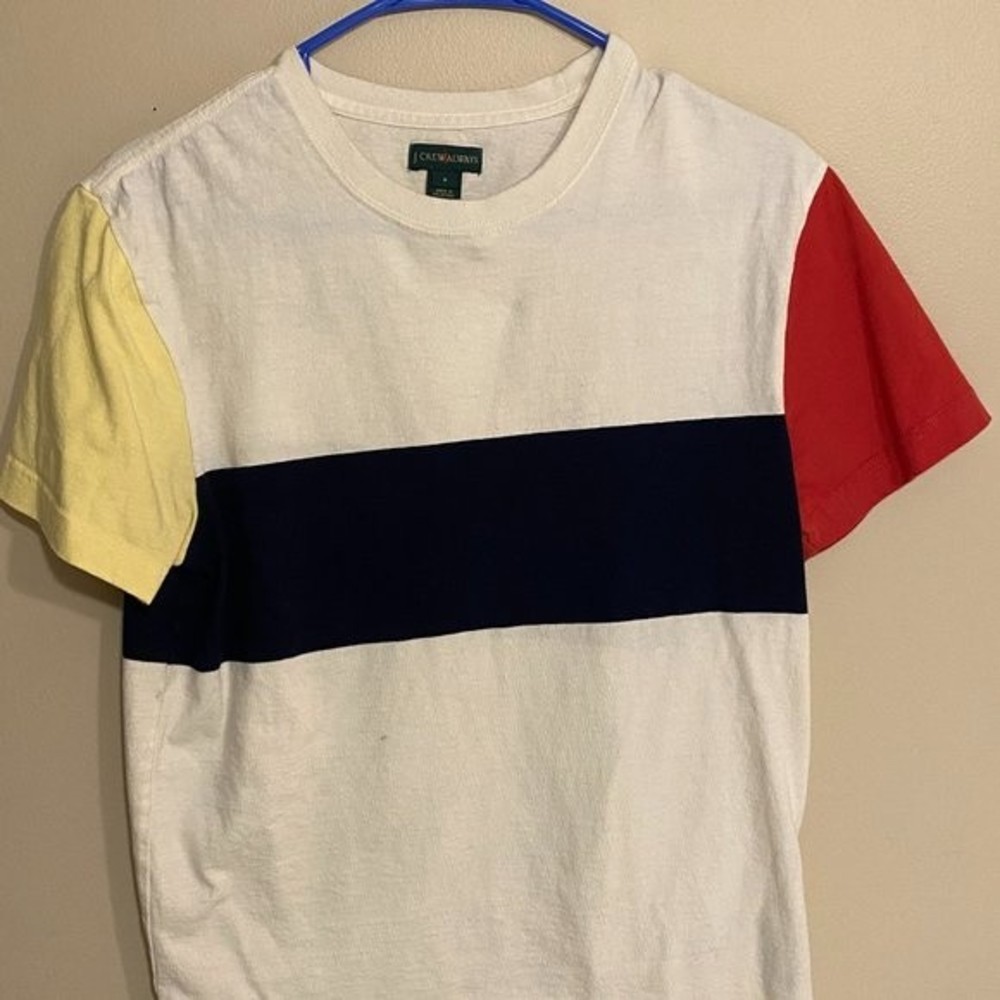 J. Crew Always, Men's t-shirt SS, size S, Yellow, blue, white and red